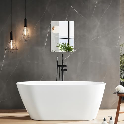 DYLISEA Self Adhesive Wall Mirror HD Glass 30x40cm Frameless Bathroom Mirror with No Drill, Decorative Small Rectangle Wall Mirrors for Bathroom Hallway Bedroom Living Room - Cosy Home Interiors DYLISEA Self Adhesive Wall Mirror HD Glass 30x40cm Frameless Bathroom Mirror with No Drill, Decorative Small Rectangle Wall Mirrors for Bathroom Hallway Bedroom Living Room - Image 5