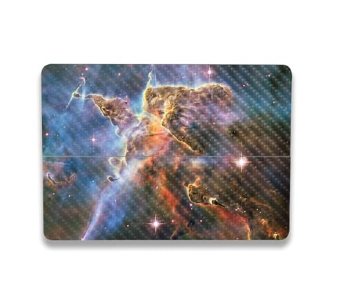 Image of MightySkins Carbon Fiber Skin Compatible with Microsoft Surface Laptop Studio 2 (2023) Full Wrap Kit - Golden Nebula | Protective, Durable Textured Carbon Fiber Finish | Made in The USA