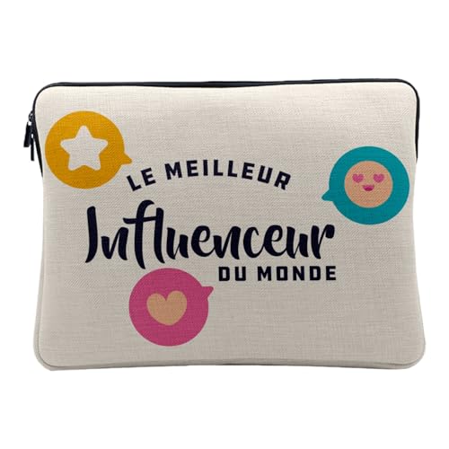 Housse ordinateur 12-13 pouces aspect lin pour protéger votre PC des rayures et des chocs