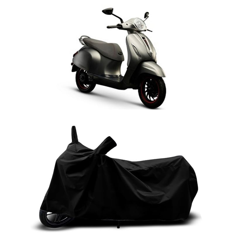 Image of DUFFEL-All Two Wheeler Bike /Scooty Body Cover Used for Bajaj Urbanite Chetak Heat Protectio /Water Resistance /UV-Rays /Birds Dropping /Scratchproof /Dust Proof /Waterproof All Variants [Black]