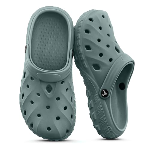 Image of KEMISANT Cushioned Clogs Mules for Men Garden Beach Water Fun-Lightweight | EVA Cushioned Footbed| Arch Support | Slip-resistant | Unisex