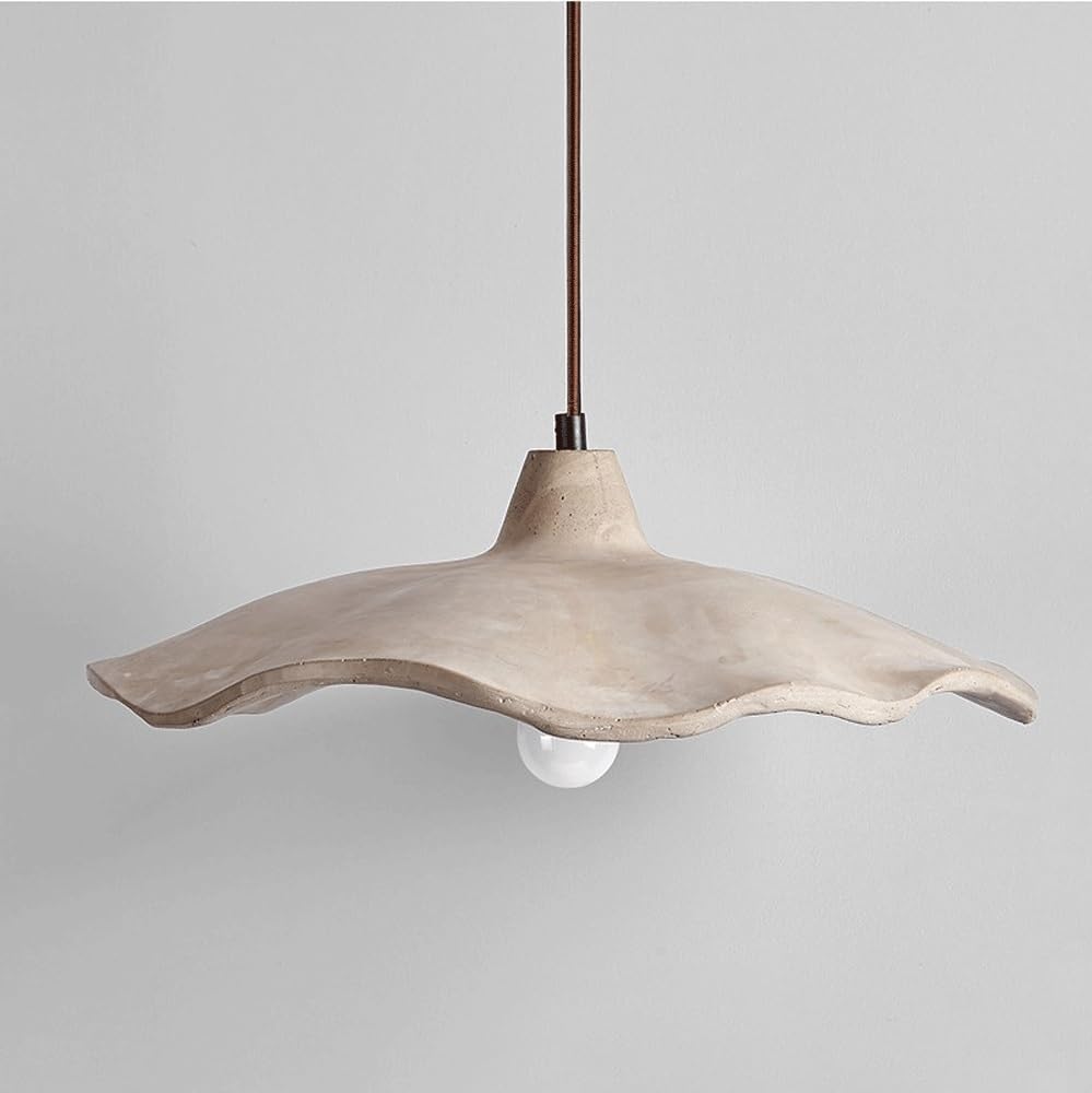 Wabi-Sabi Japandi Plaster Pendant Light for Dining Room Table