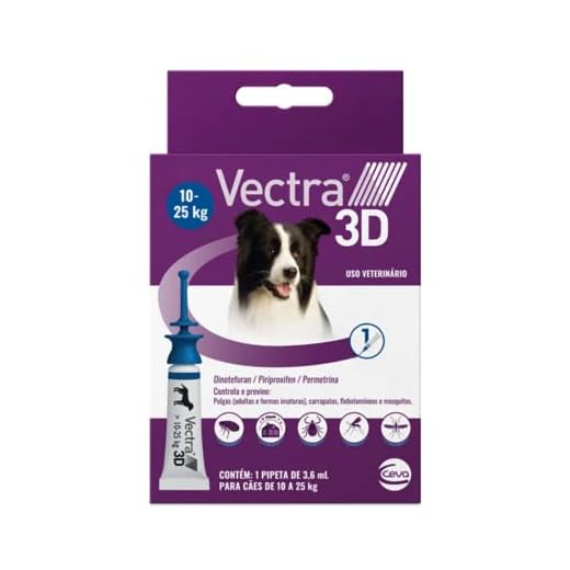Ceva VECTRA 3D CAES 10-25KG 1 PIPETA BR,Mult-colored