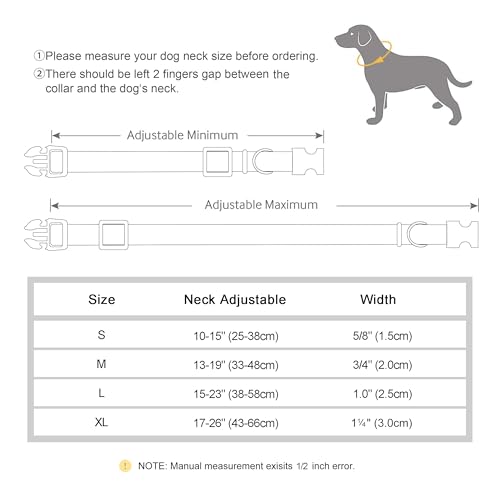 Didog Hundehalsband aus PU-Leder, weiches und strapazierfähiges Hundehalsband mit verstellbarem Weihnachtsschild und Metallschnalle mit Schnellverschluss für kleine Hunde