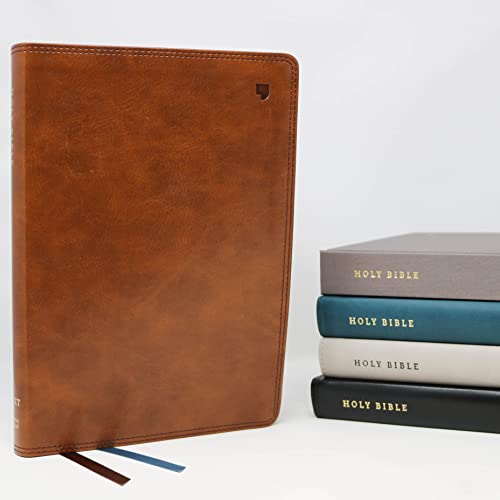 Net Bible, Thinline Large Print, Leathersoft, Brown, Comfort Print: Holy Bible