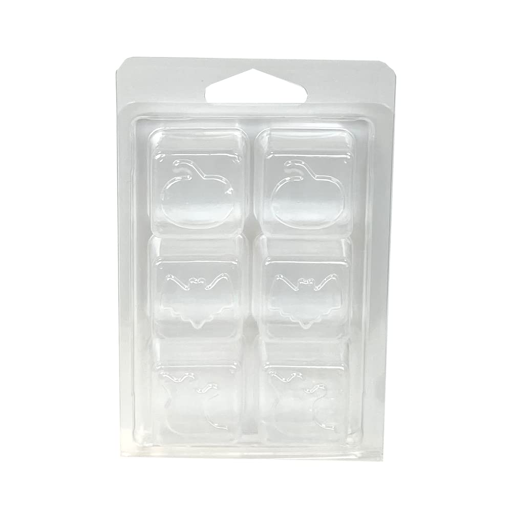 Livemoor Clear Wax Melt Clamshells/Packaging - Packs Of 10 (6 Cell Halloween Shape Clamshell (Lm-090))