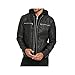 New Fashion Style Men's Black Smooth Distress Leather Jackets Motorcycle Biker Stylish Outerwear Zipper Jacket With Hoodies