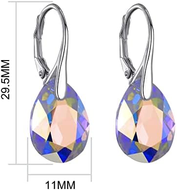 Sterling Silver Aurore Boreale Drop Earrings Created with Zircondia® Crystals