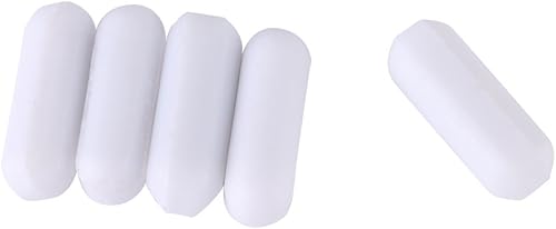5pcs PTFE agitador magnético mezclador agitador bar, color blanco, barra de laboratorio de barra de agitación, barra de placa de agitación (5X15mm)