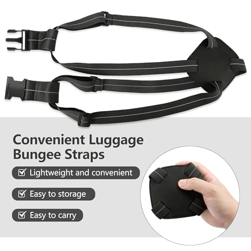 Alça elástica de bagagem - Alças elásticas ajustáveis para bagagem com fivela para prender bolsas de