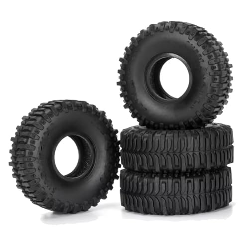 RC Neumático Coche Compatible Con Axial SCX24 TRX4M 1/24 RC Crawler Car Neumáticos De Rueda De Goma Blanda De 1,0 Pulgadas 55X2 M Rock Para Terrain