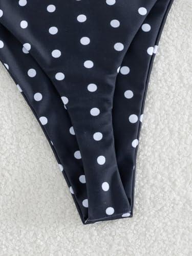 Image of Tainehs Women's Sexy Halter Thong Bikini Tie Two Sides Bottom Triangle Bikini Swimsuits