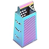 SHINEOFI Küchenreibe aus Edelstahl 4 Seitiger Gemüsehobel mit Handgriff...