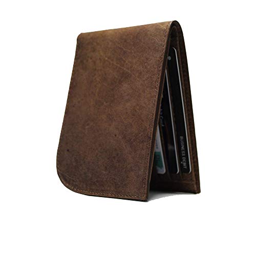 Saltrek Slim Front Pocket Wallet, Rugged Brown | Rfid Blocking | Minimalist Leather Billfold #TOP3