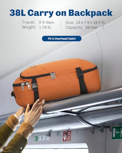 Image of Hynes Eagle 38L Flight Approved Backpack Carry On Travel Bag for Men Women