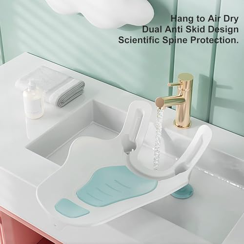 Image of Clean Rinse Bather, Wash Hip Clean Rinse Baby Bather Semi Circular Sink Ergonomic Multi Purpose for Travel for Boy (Green)