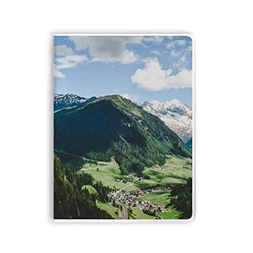 Carnet de notes souple Mountain City cahier écriture bleu ciel à motifs nuages