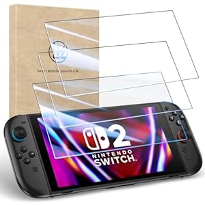 LK 3 Pack for Nintendo Switch 2 Screen Protector, Anti-Scratch, Full Coverage, 9H Hardness Tempered Glass Screen Protector for Nintendo Switch 2, Bubble-Free