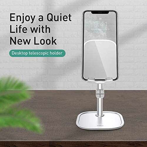 Image of Baseus Literary Youth Desktop Bracket Holder Stand for Smartphone Tablet (Silver)