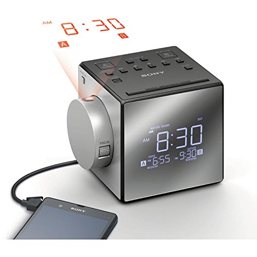 Sony Compact Am/Fm Dual Alarm With Large Easy To Read Backlit Lcd Display & Time Projection Alarm Clock #TOP2