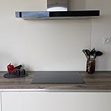 campana 1200 A pegar soi-même (Sikaflex) AluCouleur fondo de campana/crédence aluminio blanc-mat-8 tallas – altura 70 cm x, Blanc Pure Ral 9010, Longueur 120 cm