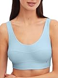 CALIDA Elastic Bustier Damen, mit breitem Softbund, atmungsaktive und weiche Single Jersey-Qualität Cascade Blue 40-42
