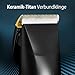 HSKAI 2-in-1 Profi-Haarschneidemaschine und Herren-Barttrimmer – Elektrischer Herrenrasierer für Gesicht/Kopf/Körper mit abnehmbaren Keramik-Titan-Klingen, 9 Längenstufen, rutschfest Mattgriff