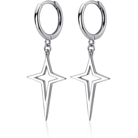 Celestial Symphony: Rosalyn Huggies - Dazzling Sterling Star Drops