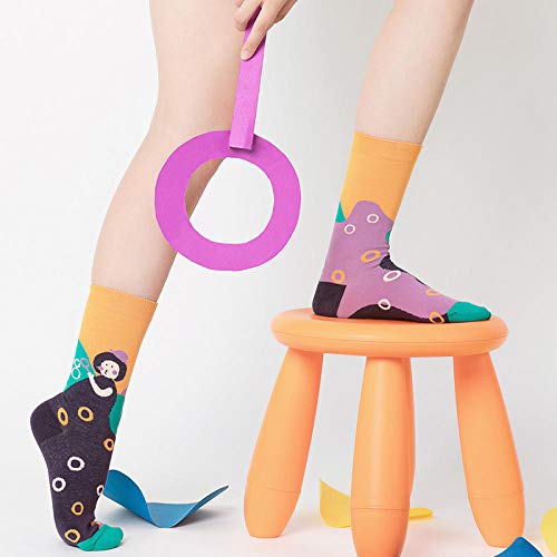 Socks with a sense of design, girls who blow bubbles, stockings, cute personality cotton socks4