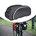 MotiveTech Rear Pack Bicycle Bag with Removable Shoulder Strap Suitc, Black