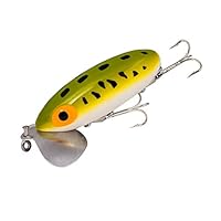 Arbogast Jitterbug Topwater Bass - Esca artificiale da pesca, eccellente per pesca notturna, pancia gialla rana, 2 1/2 3/8 oz