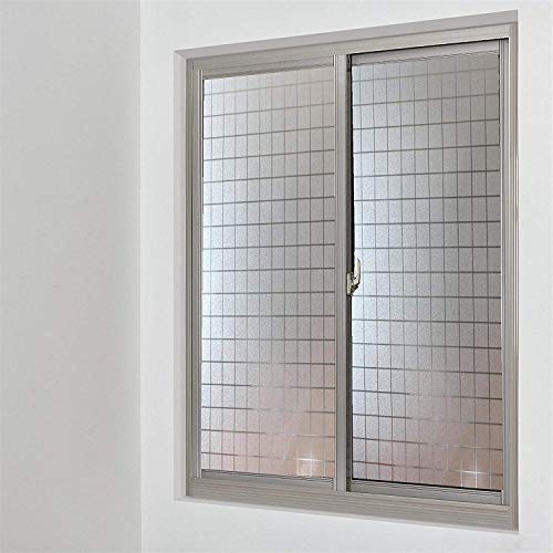 Image of Elton 3D Window Films Privacy Film Self Adhesive Decorative Film for Bathroom Door Window Heat Control Anti UV (Square) 24 X 48 Inches