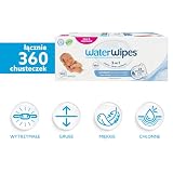 WaterWipes Sensitive+ Newborn & Baby Wipes, 99,9% wody, 6 opak.