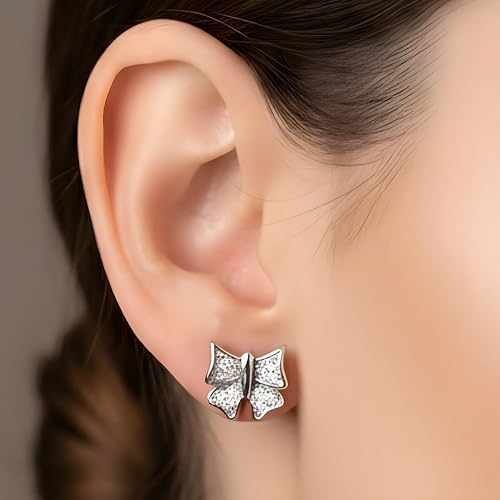 Image of Silver Butterfly Stud Earrings