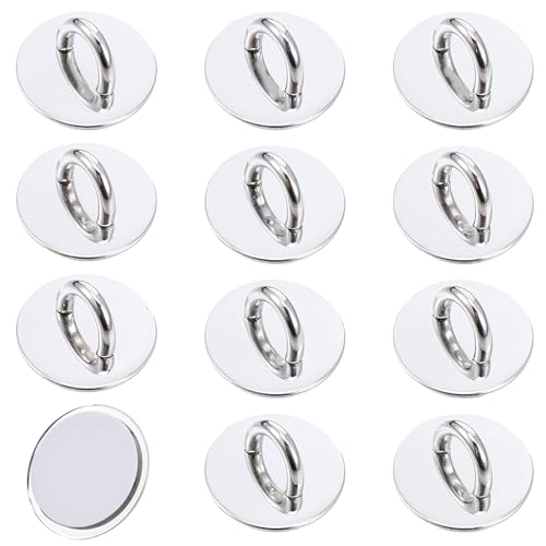 Ganchos de metal redondo para teléfono celular tablet y accesorios colgantes soporte adhesivo plata