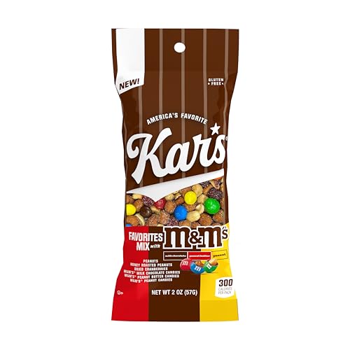 Kar’s Nuts Favorites Mix with M&M'S Candies Trail Mix, 2oz Grab & Go Bags (Pack of 36), Gluten-Free Trail Mix Snack