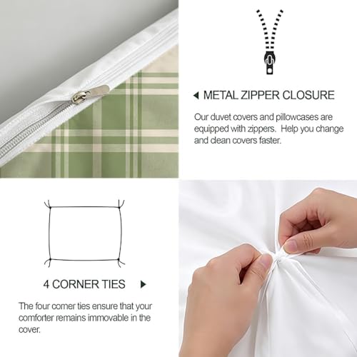 Housse de couette 135x200 3 pièces en microfibre de qualité supérieure