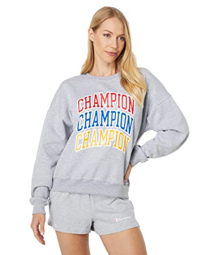 Sweat Champion Powerblend Crew gris oxford en taille M pour homme
