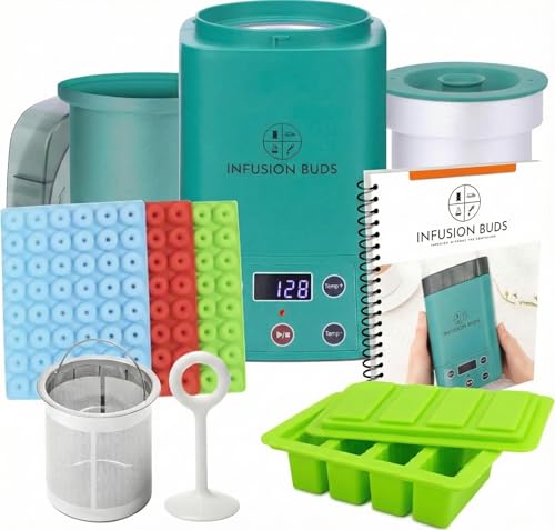 2-in-1 Decarboxylator & Teesieb, Magische Butter-Maschine und Öl-Infuser, kompaktes Design, Kräuter-Rezeptbuch und Zubehör im Lieferumfang enthalten