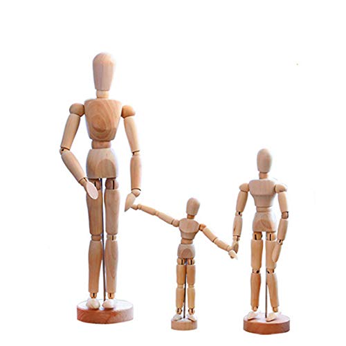 Artists Wooden Manikin Jointed Hand Mannequin Perfect for Home Decoration/Drawing The Human Figure (Human, 12in)