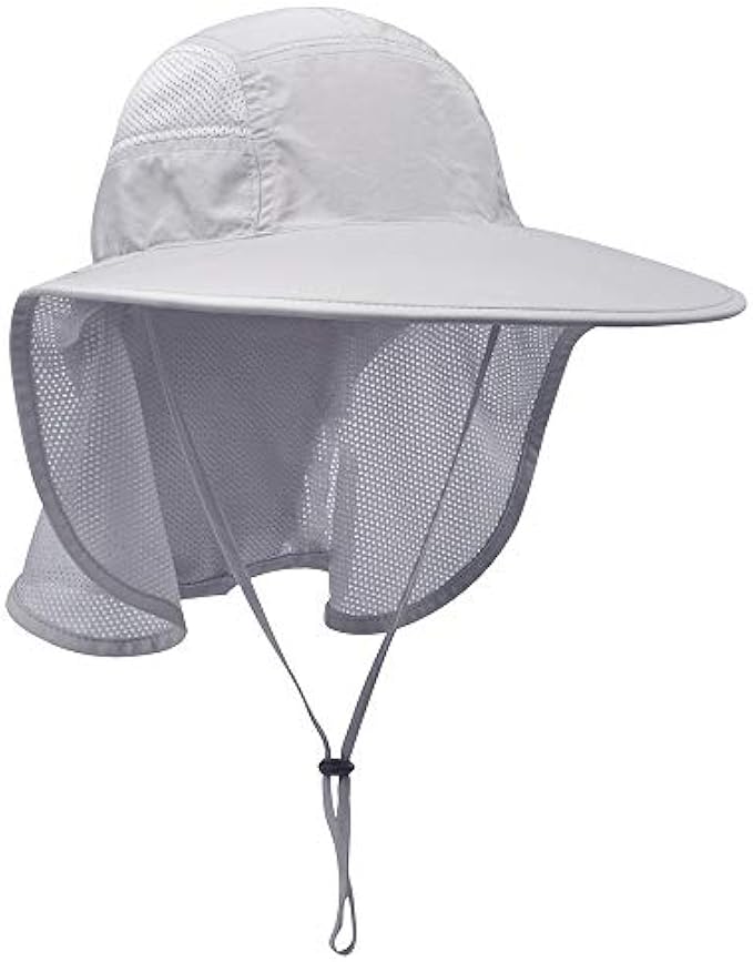lenikis Unisex Outdoor Activities UV Protecting Sun Hats with Neck Flap