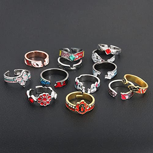 FunBoat Zenitsu Anime Finger Rings - Anime Characters Cosplay Adjustable Open Ring - Christmas Fashion Jewelry Gifts for Women Men and Fans (Zenitsu Ring) - Thumbnail 7