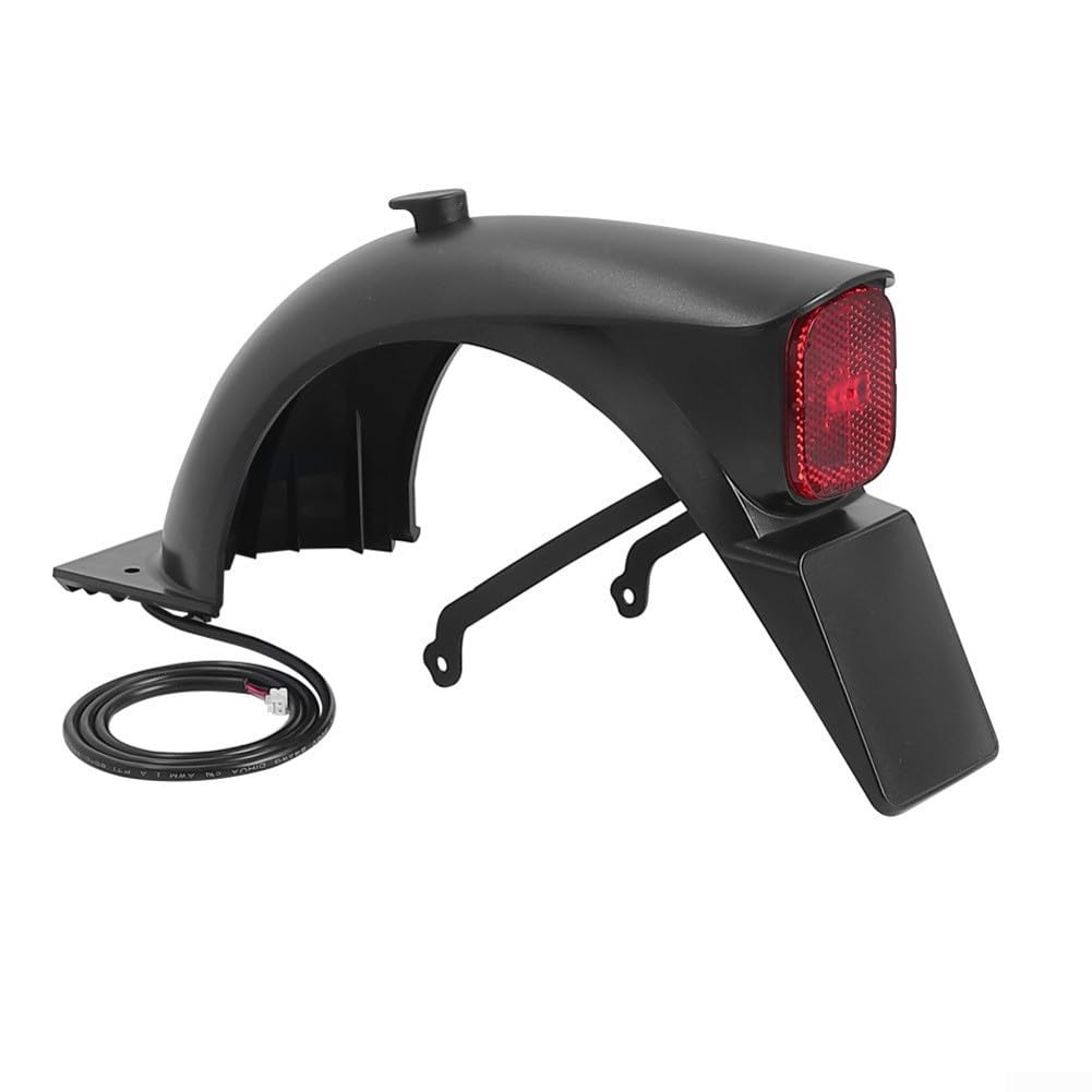 Arrière avec support de feu arrière pour scooter électrique Ninebot E2 et E2 Plus Noir ABS Garde-boue Assemblée Ducktail Design Protection contre l'eau