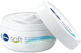 NIVEA Soft erfrischende Feuchtigkeitscreme (100 ml), leichte Creme mit Vitamin E und 100% natürlichem Jojoba-Öl, schnell einziehende Hautcreme für fühlbar entspannte Haut