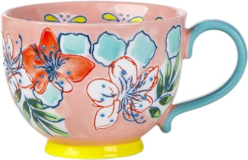KQQKマグカップ おしゃれ 陶器 大きい 可愛い 和風 コーヒー焼き物 陶芸 和風 和食器 モダン 美しい 無地 結婚祝い 雑貨 (D)