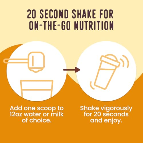 Image of FlavCity Vanilla All in One Protein Shake Powder - On the Go Meal Alternative + Collagen Peptides, Reishi & Cordyceps - Focus, Skin, Hair & Joint Support - 100% Grass Fed Whey, 20 Servings