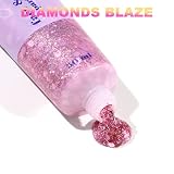 URAQT Żel brokatowy do ciała, Chunky Glitter Gel, Chunky Body Lotion brokatowy płynny cień do powiek, cekiny syrenki, błyszczące do twarzy, włosów, ust, paznokci, makijażu, kosmetyków, festiwalu (03