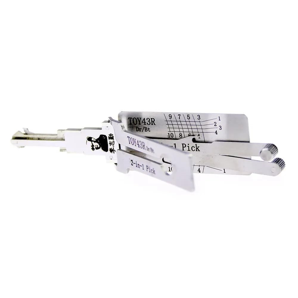 LiShi TOY43R 2 en 1 ganzúa y decodificador para coche, lector de llaves de coche, herramientas profesionales de cerrajero, ganzúas de bloqueo automático