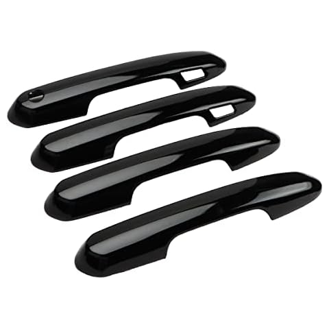 DLOVEG Exterior Door Handle Cover Compatible for 2019-2021 2022 2023 2024 Toyota Rav4 Accessories for Highlander 2023 2022 2021 2020 Handle Protectors with 4 Holes fo Auto Sensors (Glossy Black) Cover