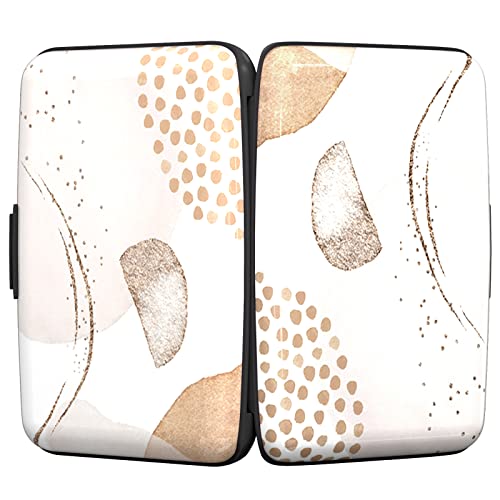 Image of Rimilak Aluminuml Credit Card Holder, Mini Credit Card Wallet RFID Blocking Slim Metal Hard Case for Women Men, Modern Art